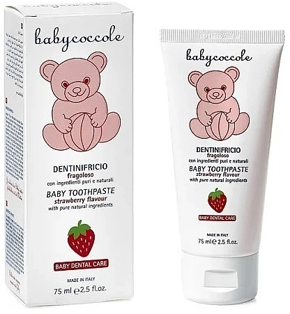 Babycoccole Зубна паста для дітей "Полуниця" Baby Toothpastev Strawberry Flavour - фото N1