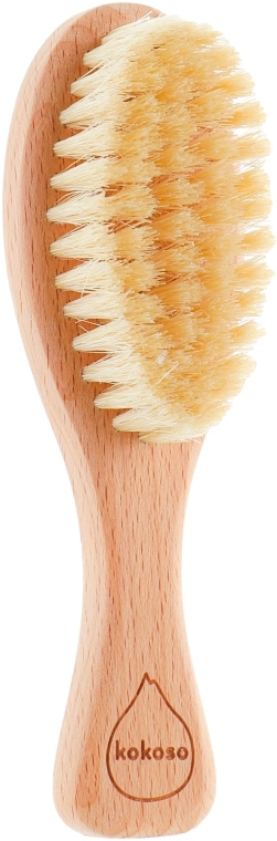 Kokoso Baby Деревянная щетка для волос из натуральной щетины Natural Baby Hairbrush - фото N1