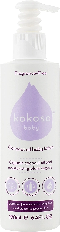 Kokoso Baby Дитячий зволожувальний лосьйон без запаху Skincare Fragrance-Free - фото N1