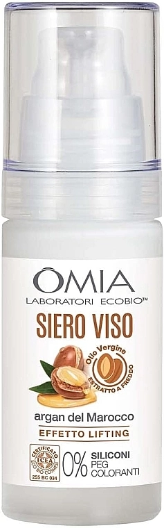 Omia Laboratori Ecobio Сироватка для обличчя з аргановою олією Omia Labaratori Ecobio Argan Oil Face Serum - фото N1