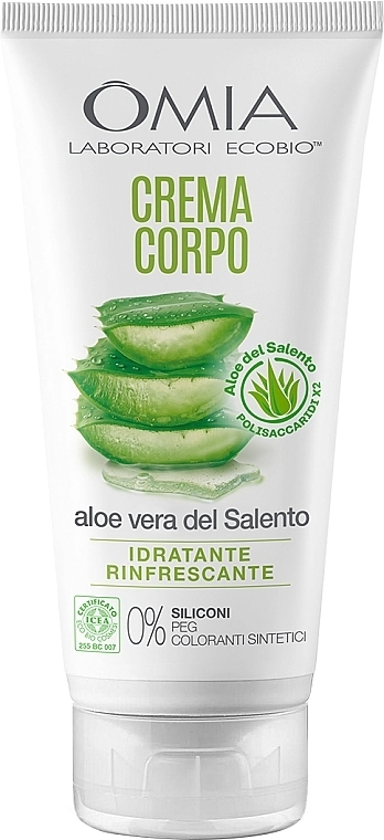 Omia Laboratori Ecobio Крем для тела "Алоэ вера" Aloe Body Cream - фото N1