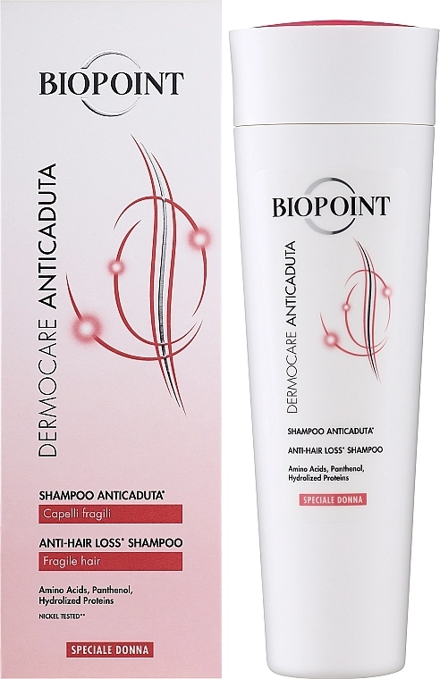 Biopoint Шампунь проти випадіння волосся для жінок Shampoo Anticaduta Donna - фото N2
