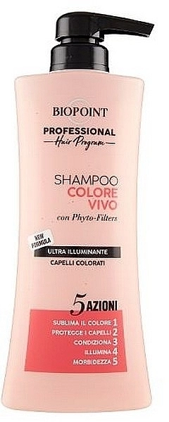 Biopoint Шампунь "Усиление цвета" для окрашенных волос Color Live Color Enhancing Shampoo - фото N1