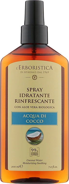 Athena's Увлажняющий спрей для лица, тела и волос Erboristica Coconut&Aloe Vera Spray - фото N1