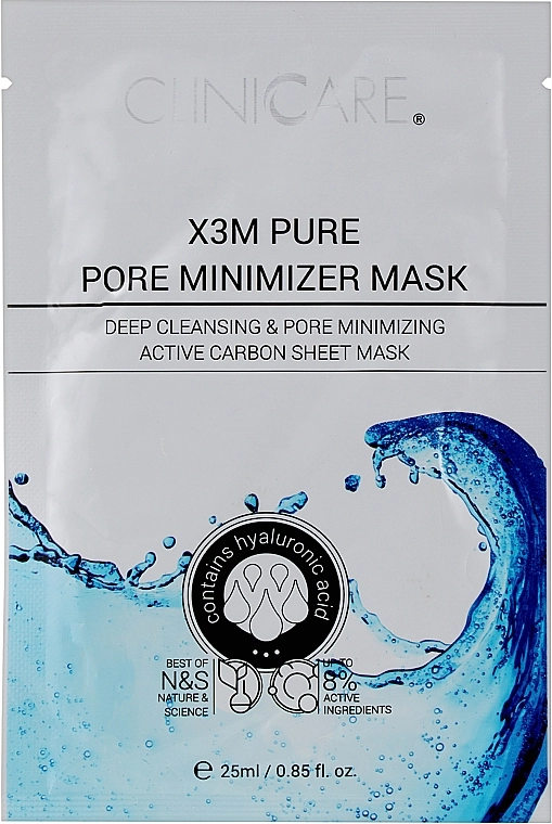 ClinicCare Очищающая поросуживающая тканевая маска X3M Pure Pore Minimizer Mask - фото N1