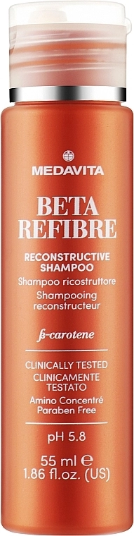 Medavita Восстанавливающий шампунь для поврежденных волос Beta Refibre Recontructive Shampoo - фото N3