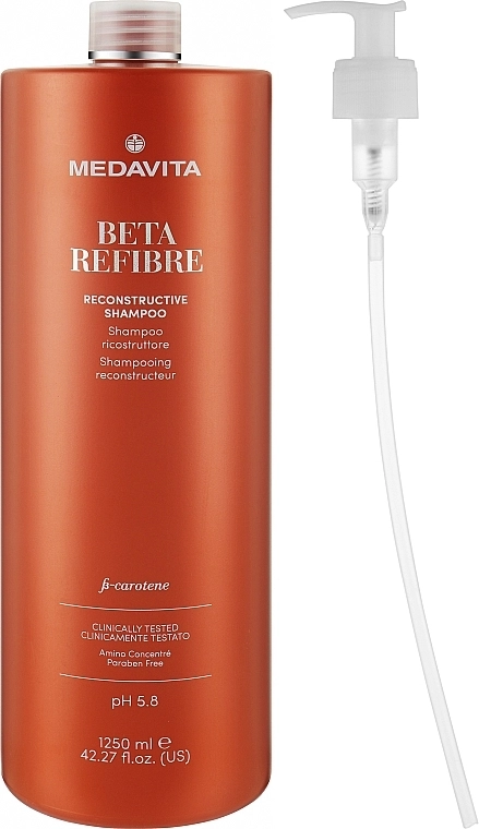 Medavita Восстанавливающий шампунь для поврежденных волос Beta Refibre Recontructive Shampoo - фото N4