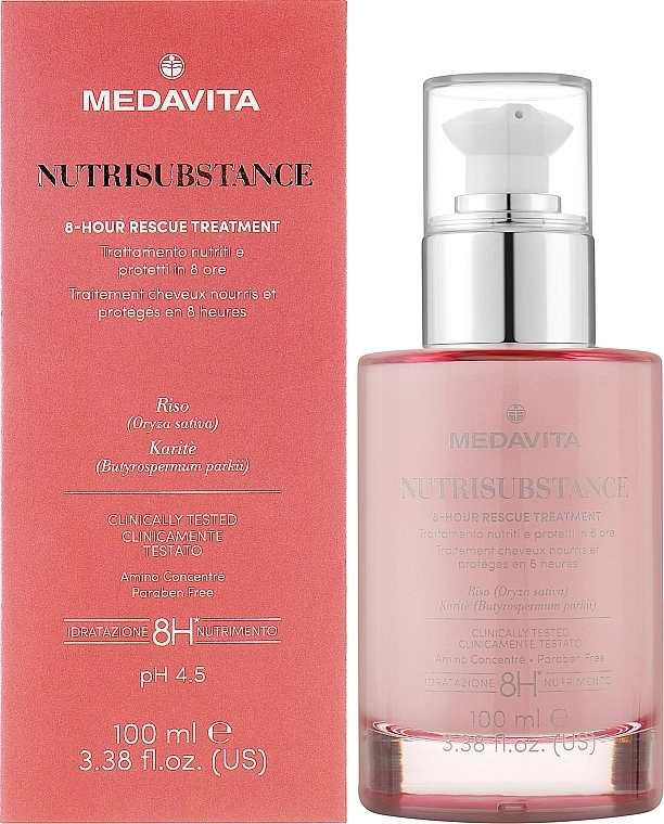 Medavita Крем для волосся, живильний Nutrisubstance 8-Hour Rescue Treatment - фото N2