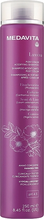 Medavita Шампунь-постколор для фарбованого волосся Luxviva Post Color Acidifying Shampoo - фото N2