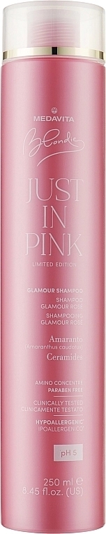 Medavita Рожевий шампунь для надання відтінку Blondie Just In Pink Glamour Shampoo - фото N1