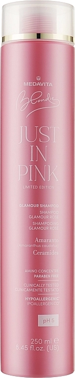 Medavita Розовый шампунь для придания оттенка Blondie Just In Pink Glamour Shampoo - фото N1