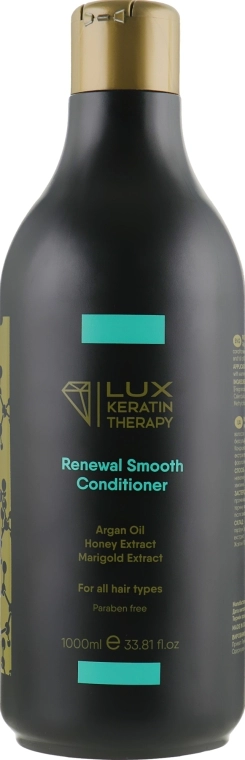 Кондиціонер для гладкості волосся з арганієвою олією, медом і екстрактом календули - Lux Keratin Therapy Renewal Keratin, 1000 мл - фото N1