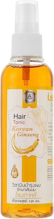 Legano Тайський тонік від випадіння та для росту волосся з корейським женьшенем Ginseng Hair Tonic - фото N1