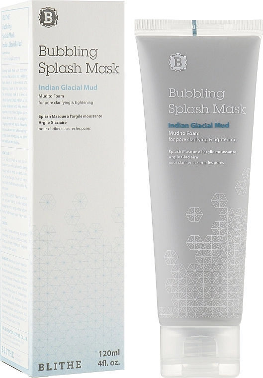 Blithe Сплэш-маска очищающая глиняная кислородная с экстрактом Авокадо Bubbling Splash Mask Indian Glacial Mud - фото N1