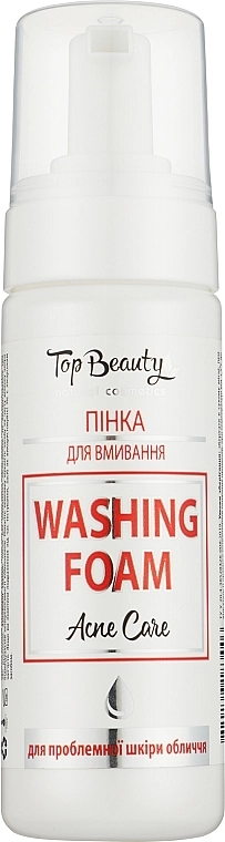 Top Beauty Пенка для умывания с гиалуроновой кислотой, без щеточки Washing Foam Acne Care - фото N1