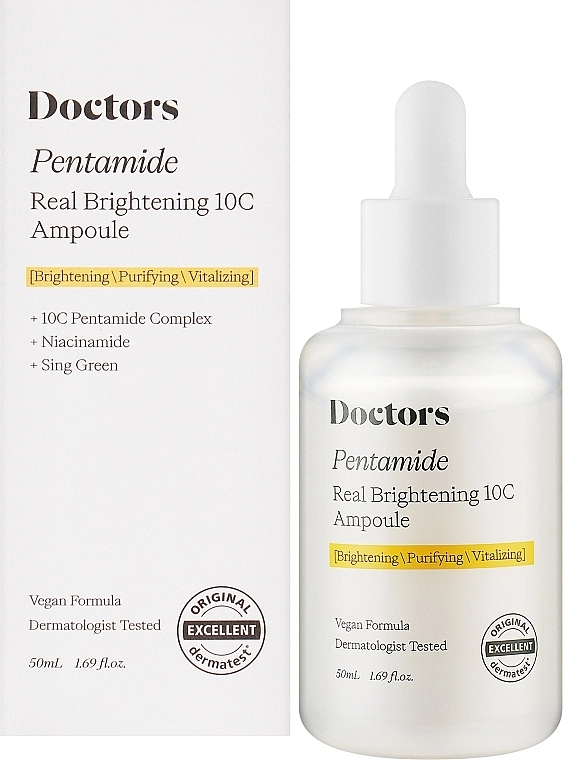 Doctors Сироватка для освітлення та рівного тону шкіри Pentamide Real Brightening 10C Ampoule - фото N2