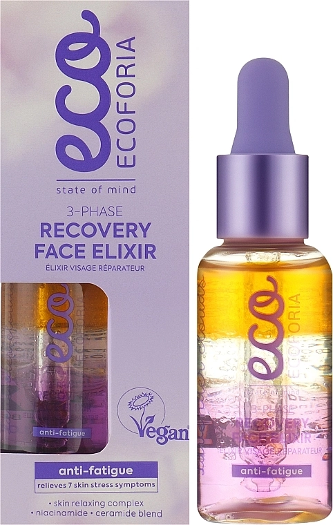 Ecoforia Эликсир для лица Lavender Clouds 3-Phase Recovery Face Elixir - фото N2
