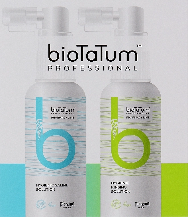 BioTaTum Professional Гигиенический набор растворов для ухода за пирсингом (sprey/2x50ml) - фото N1