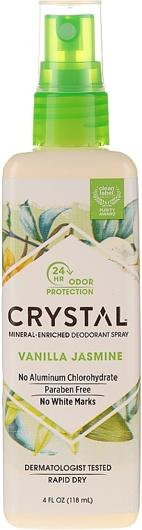 Crystal Дезодорант-спрей для тела с ароматом ванили и жасмина Mineral Deodorant Spray Vanilla Jasmine - фото N1