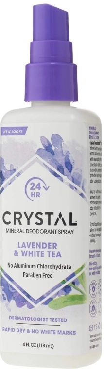Crystal Дезодорант-спрей с ароматом Лаванды и Белого чая Essence Deodorant Body Spray - фото N3