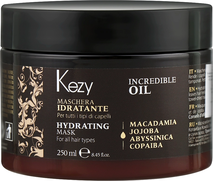 Kezy Увлажняющая маска для волос Incredible Oil Hydrating Mask - фото N1