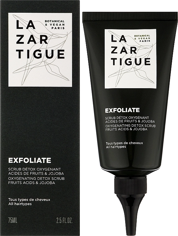 Lazartigue Отшелушивающий и очищающий гель для кожи головы Pre-Shampoo Scalp Exfoliating and Purifying Gel, 75ml - фото N2