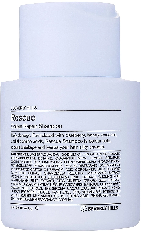 J Beverly Hills Відновлювальний шампунь для захисту кольору волосся Blue Colour Rescue Colour Repair Shampoo - фото N2