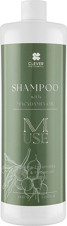 Clever Hair Cosmetics Шампунь для волосся з маслом макадамії M-USE Shampoo With Macadamia Oil - фото N1