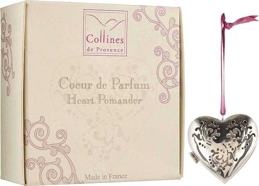 Collines de Provence Ароматизатор у формі великого серця "Шовкова пір'їнка" Heart Pomander Silk Fea - фото N2