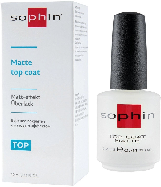 Sophin Матувальне верхнє покриття Matte Top Coat - фото N1