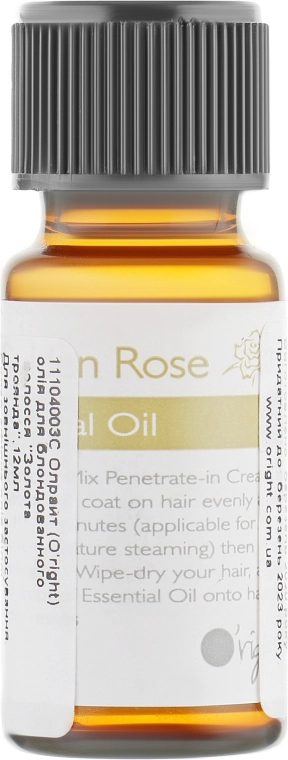 O'right Органічна олія для блондованого волосся "Золота троянда" Golden Rose Oil (міні) - фото N1