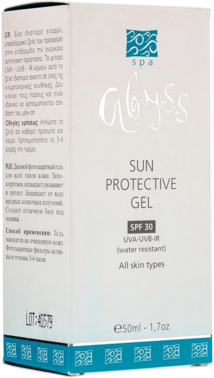 Spa Abyss Гипоаллергенный фотозащитный крем-гель SPF 30 Sun Protective Gel SPF 30 - фото N1