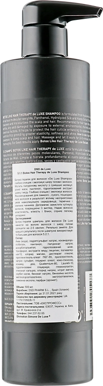 Simone DSD De Luxe Шампунь для волос "Ботокс" №5.1.1 Botox Hair Therapy de Luxe Shampoo - фото N6