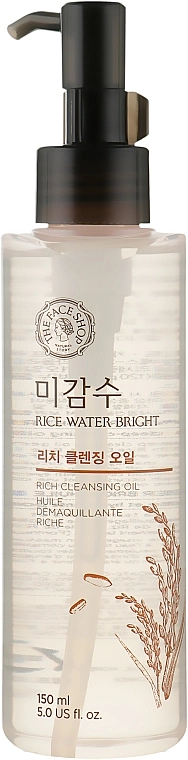 The Face Shop Гідрофільна олія для нормальної і сухої шкіри Rice Water Bright Cleansing Rich Oil - фото N1