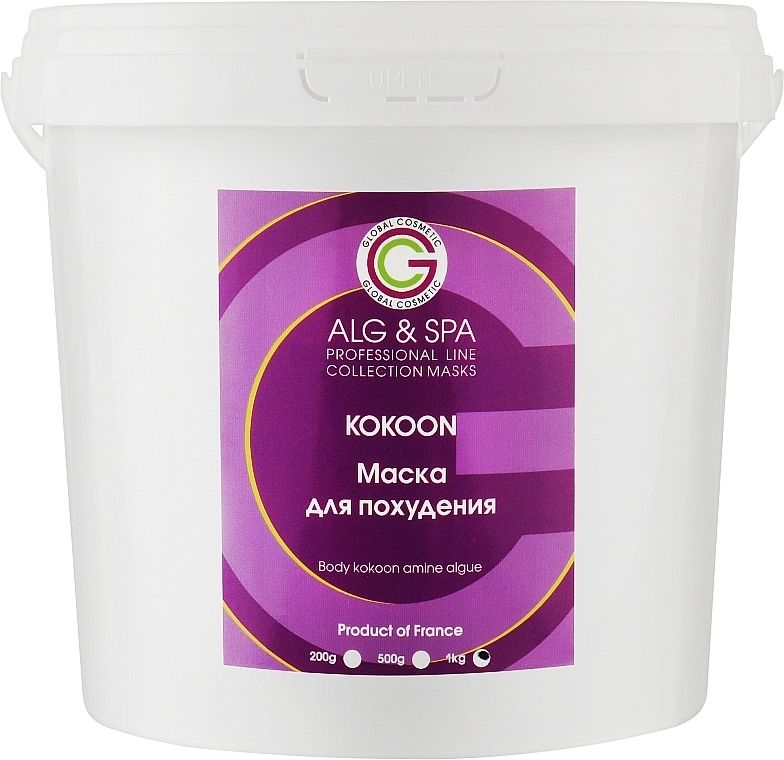 Маска "Для схуднення" - ALG & SPA Professional Line Collection Masks Body Kokoon, 1000g - фото N1