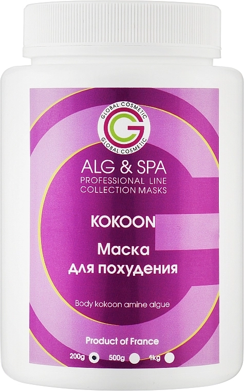 Маска "Для схуднення" - ALG & SPA Professional Line Collection Masks Body Kokoon, 200g - фото N1