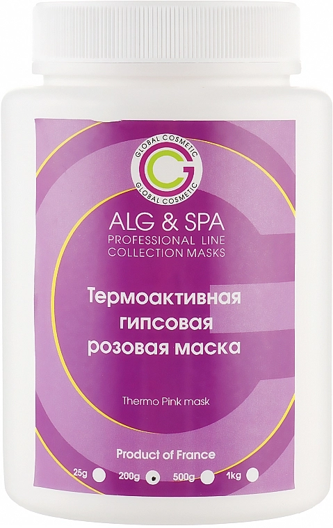 ALG & SPA Термомоделююча трояндова маска (гіпсова) Professional Line Collection Masks Thermo Pink Mask - фото N1