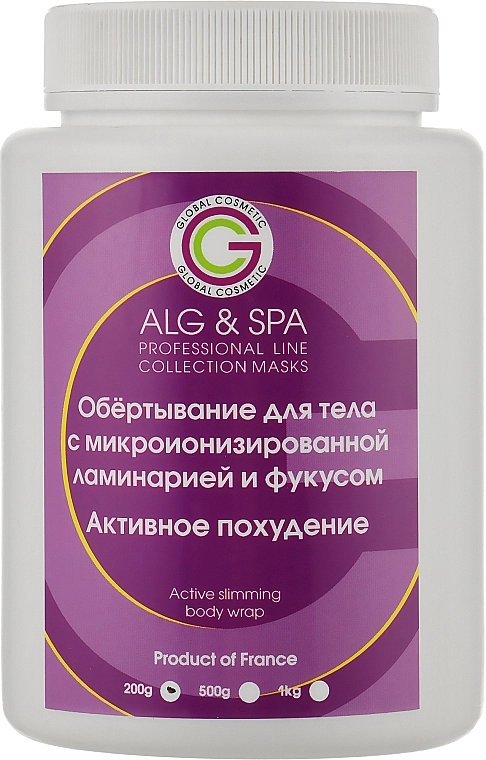 ALG & SPA Обертывания для тела с ламинарией и фукусом. Активное похудение Professional Line Collection Masks Active Slimming Body Wrap, 200g - фото N1