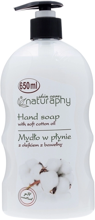 Naturaphy Жидкое мыло с маслом семян хлопка Hand Soap - фото N1