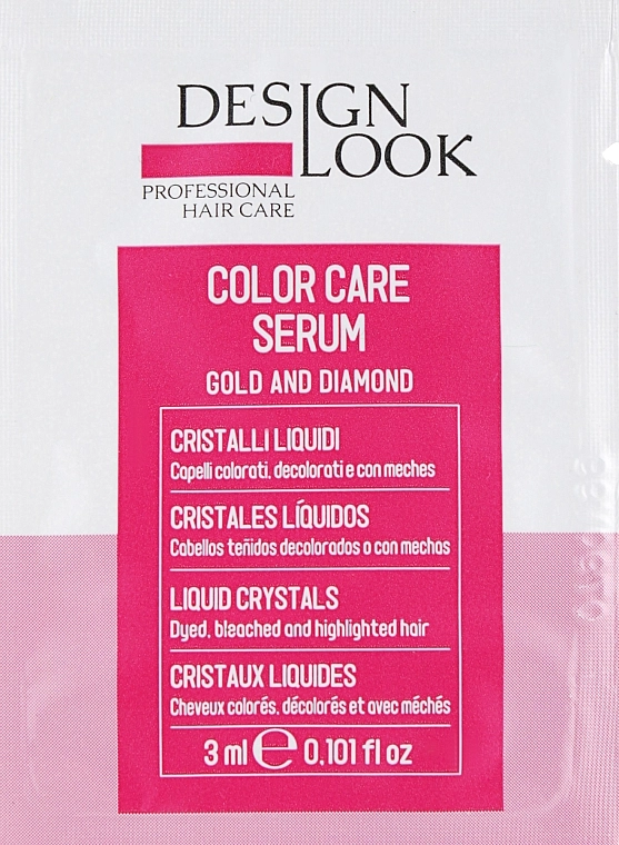 Design Look Рідкі кристали для захисту кольору фарбованого волосся Color Care (пробник) - фото N1