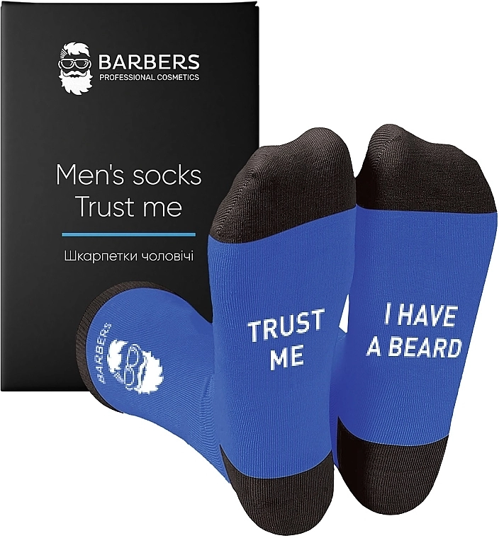 Barbers Шкарпетки чоловічі "Trust Me, I Have A Beard" - фото N1
