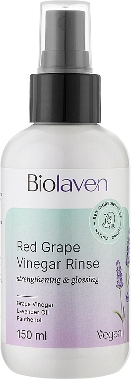 Biolaven Тонік для зміцнення волосся та шкіри голови Red Grape Vinegar Rinse - фото N1