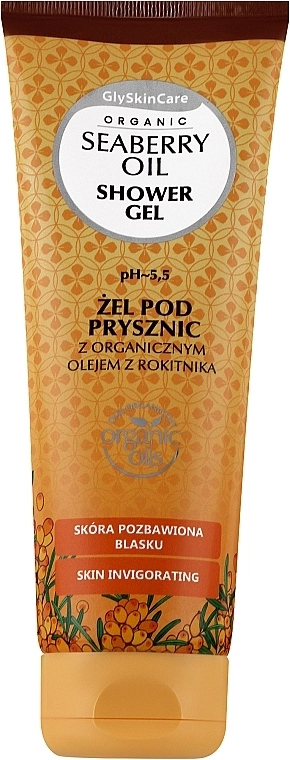 GlySkinCare Гель для душу з органічною олією обліпихи Organic Seaberry Oil Shower Gel - фото N1