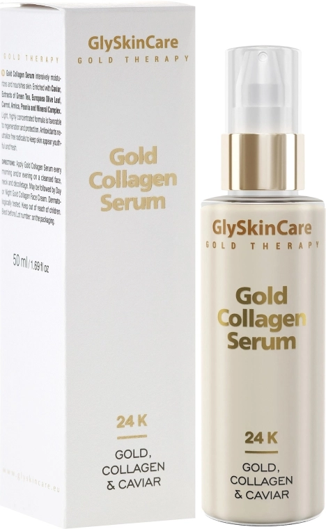 GlySkinCare Колагенова сироватка для обличчя із золотом Gold Collagen Serum - фото N1