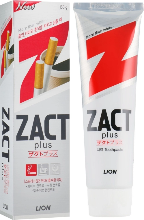 CJ Lion Зубная паста отбеливающая Zact Lion - фото N1