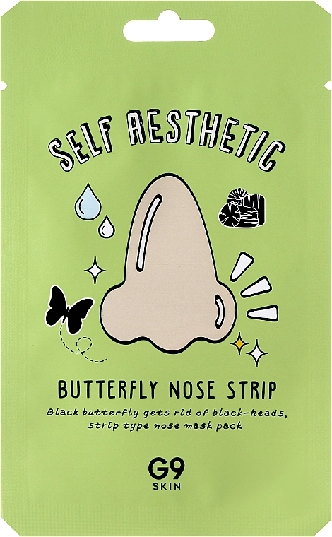 G9Skin Патч-метелик для носа проти чорних цяток Self Aesthetic Butterfly Nose Strip - фото N2