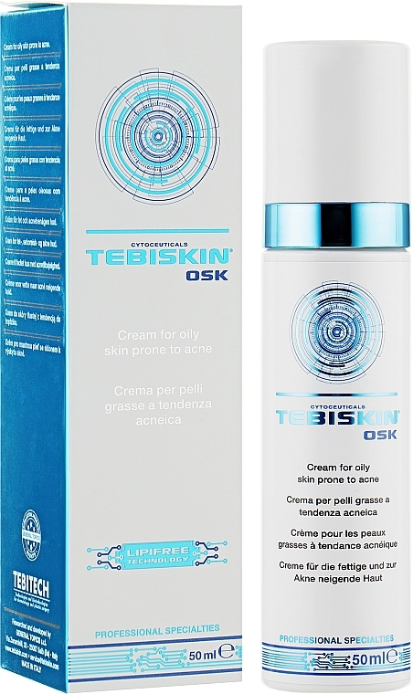 Tebiskin Себорегулювальний крем для жирної проблемної шкіри Osk Cream - фото N2