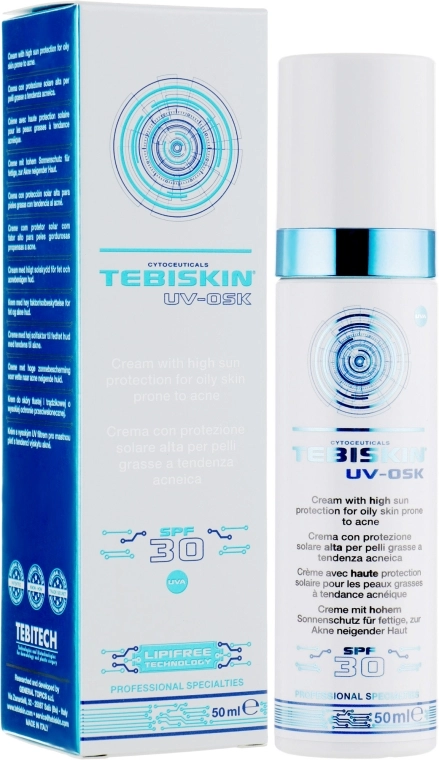 Tebiskin Солнцезащитный крем для жирной и проблемной кожи UV-Osk Cream SPF 30+ - фото N1