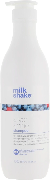 Шампунь для світлого волосся - Milk Shake Silver Shine Shampoo, 1000 мл - фото N1