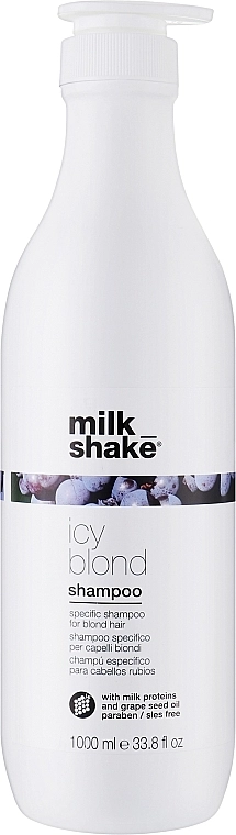 Шампунь для волосся "Крижаний блонд" - Milk Shake Icy Blond Shampoo, 1000 мл - фото N1